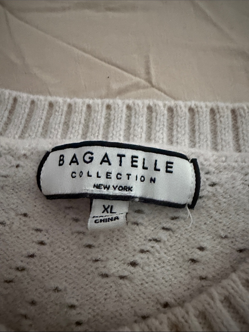 bagatelle Cream Ruffle-Front Knit Cardigan - Picture 2 of 5
